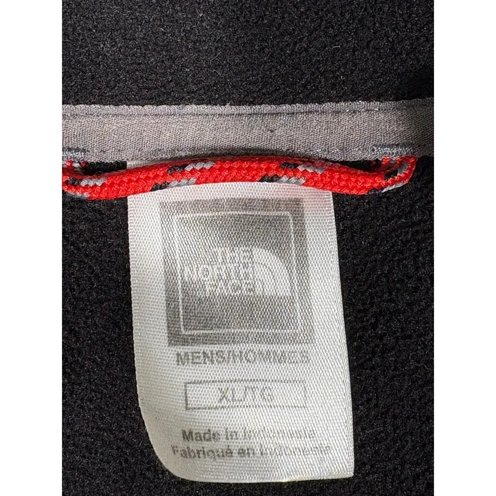The North Face Gordon Lyons Mens XL Heather‎ Grey Black Quarter Zip Fleece